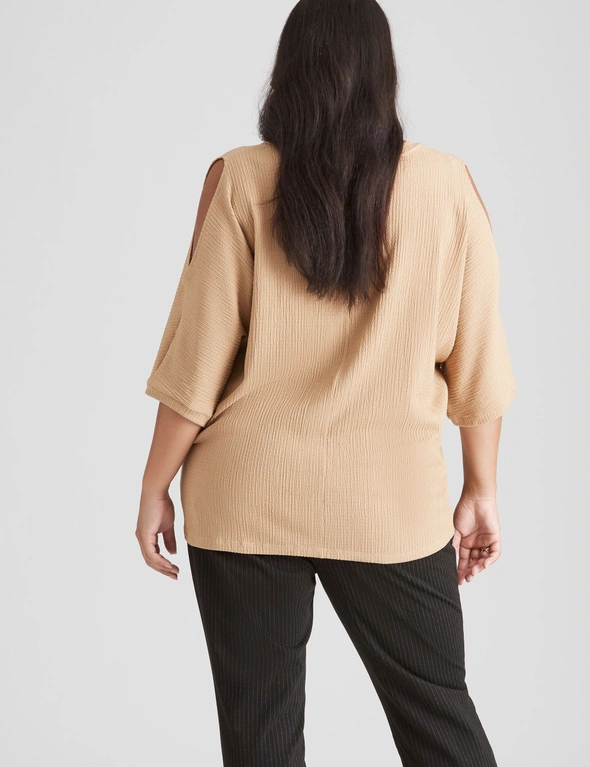 Beme Texture Knitwear Elbow Sleeve Top, hi-res image number null