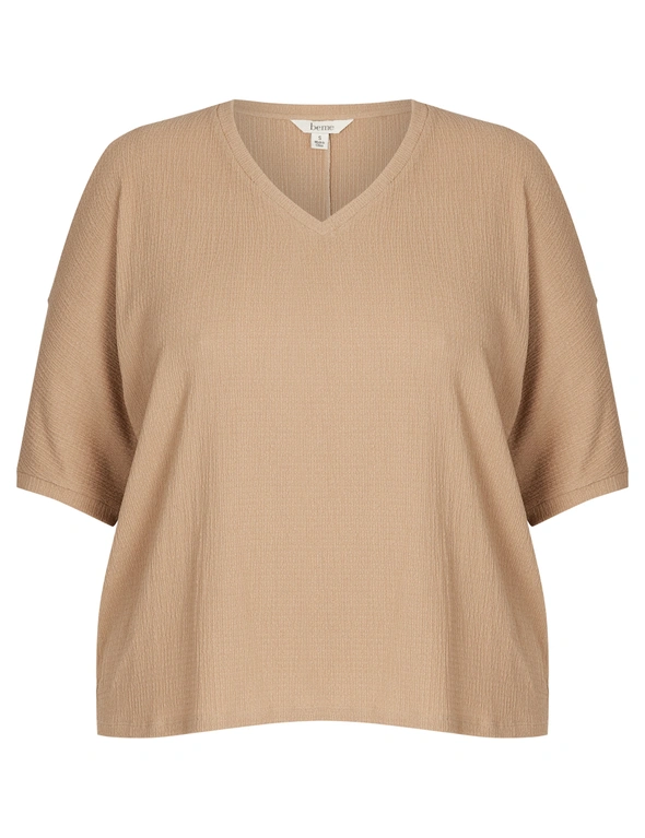 Beme Texture Knitwear Elbow Sleeve Top, hi-res image number null