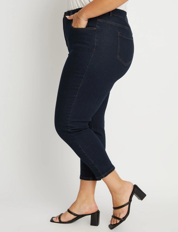 Beme Mid Rise Core Short Length Jeans, hi-res image number null