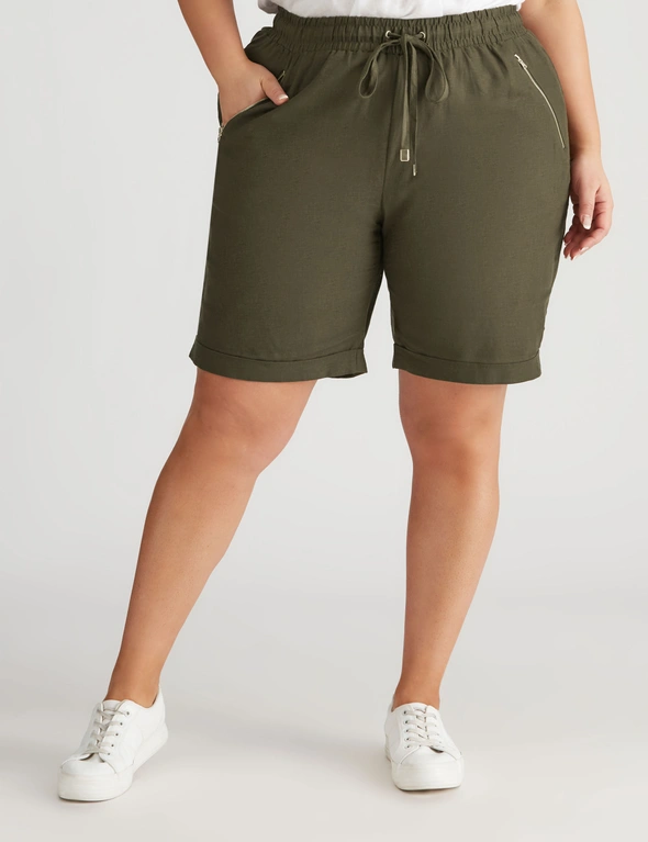 Beme Linen Zipped Pocket Shorts, hi-res image number null