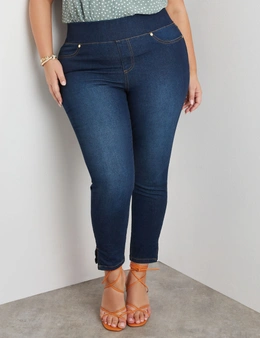 Beme Pull On Wide Waistband Jeans