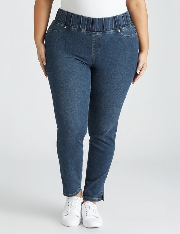 Beme Pull On Wide Waistband Jeans, hi-res image number null