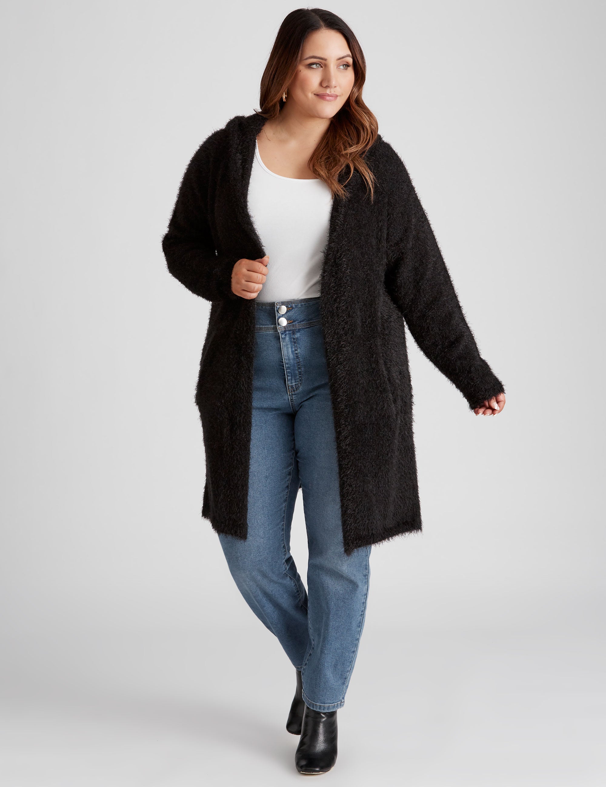 BeMe Womens Plus Size Coatigan Jacket Coat Cardigan Black Winter Long Solid R eBay