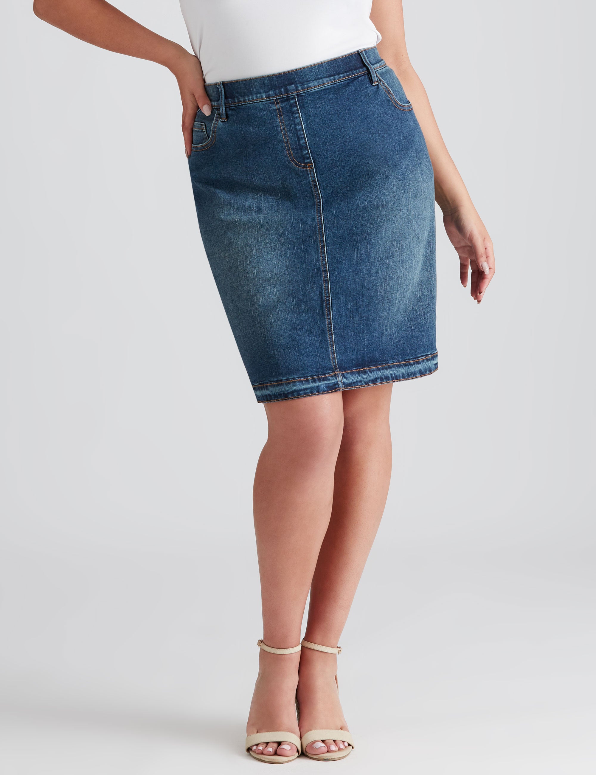 Beme Pull On Stretch Denim Skirt | Crossroads