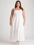 Beme Strappy Embroidered Cotton Maxi Dress, hi-res
