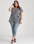 Beme Extended Sleeve Print Knitwear Tunic Top, hi-res