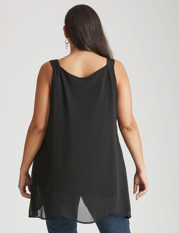 Beme Sleeveless Knitwear Layer Ring Front Top, hi-res image number null