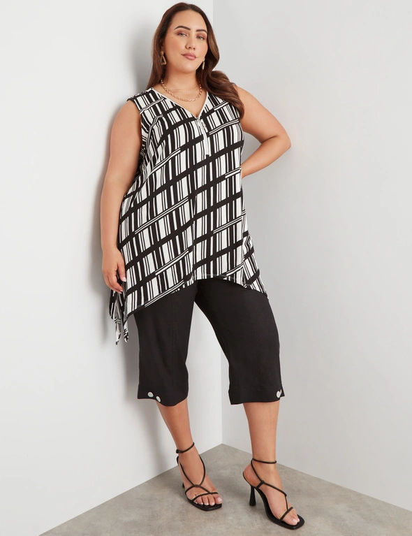 Beme Sleeveless Knitwear Zipped Front Top, hi-res image number null