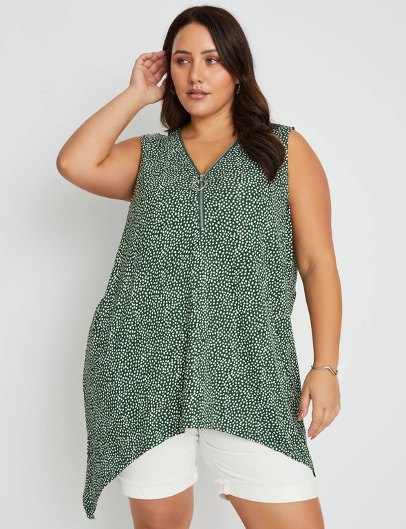 Beme Sleeveless Knitwear Zipped Front Top, hi-res image number null