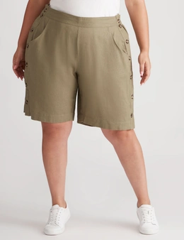 Beme Linen Button Side Shorts
