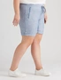 Beme Knee Length Stripe Linen Shorts, hi-res