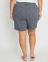 Beme Knee Length Stripe Linen Shorts, hi-res