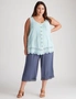 Beme Sleeveless Textured Woven Lace Detail Top, hi-res