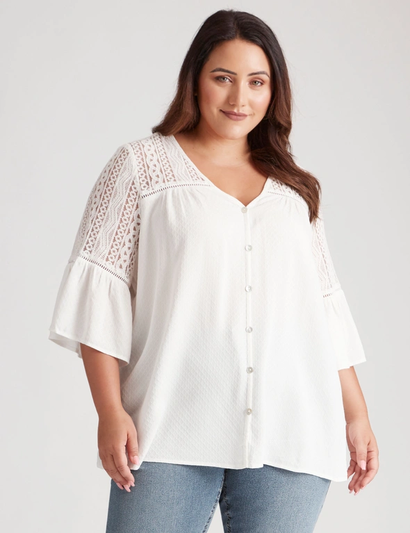 Beme 3/4 Sleeve Lace Blouse, hi-res image number null
