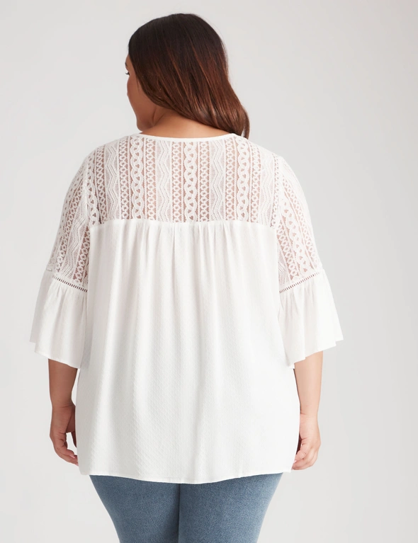 Beme 3/4 Sleeve Lace Blouse, hi-res image number null