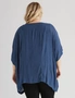 Beme Elbow Sleeve Woven Pleat Front Top, hi-res