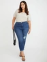 Beme 7/8 Length Girlfriend Distressed Denim Jeans, hi-res