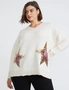 Beme Long Sleeve True Knitwear Sequin Star Jumper, hi-res