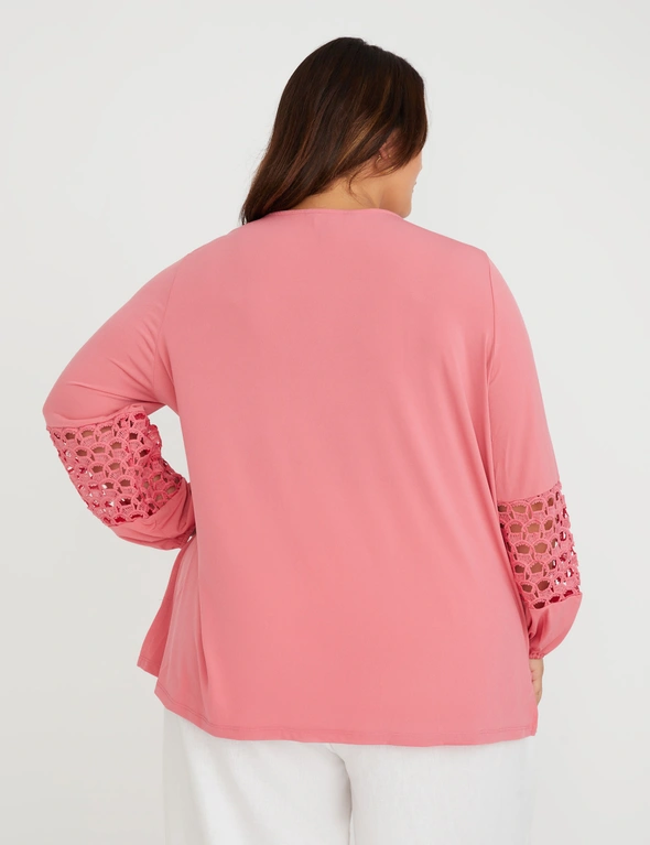 Beme Long Sleeve Lace Detail Top, hi-res image number null