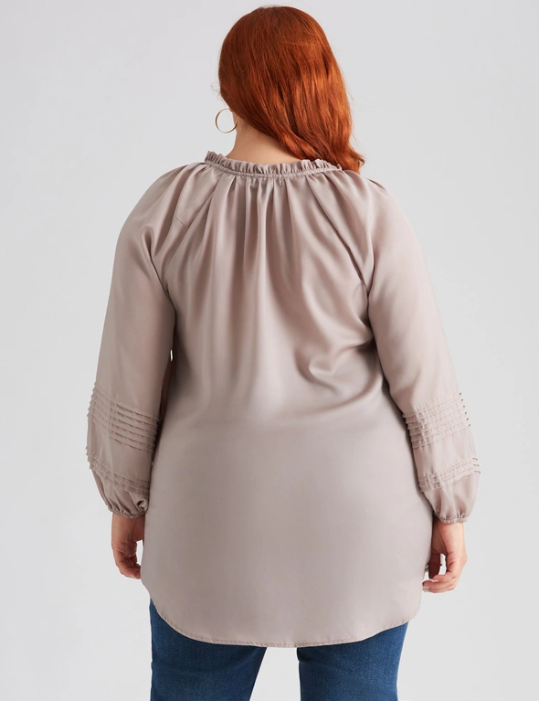 Beme Long Sleeve Frill Neck Tie Top, hi-res image number null