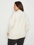 Beme Long Sleeve Faux Fur Sequin Femme Knitwear Top, hi-res