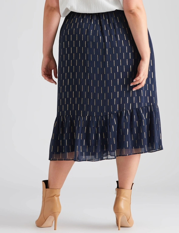 Beme Foil Detail Layered Midi Skirt, hi-res image number null
