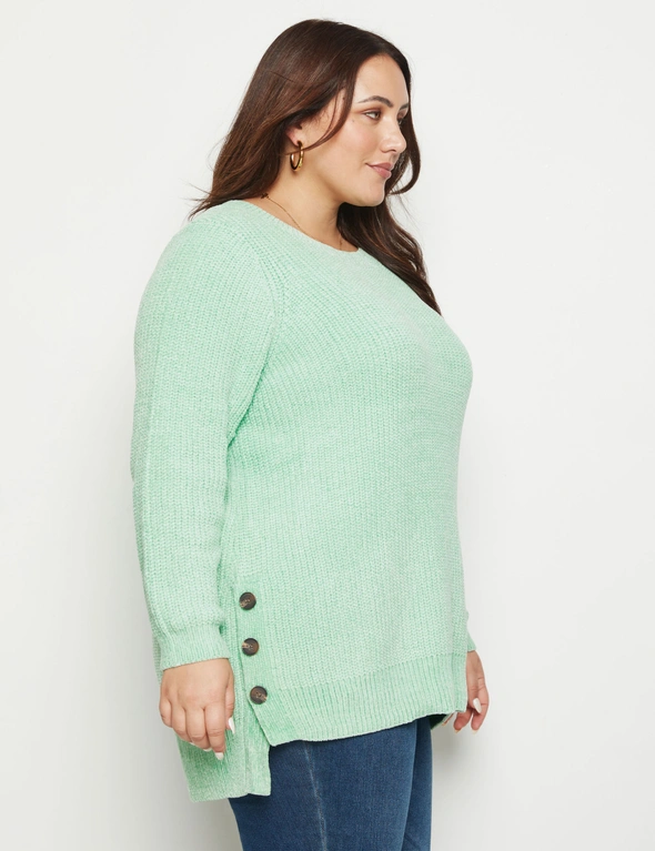 Beme Long Sleeve Button ChenIlle Long Jumper, hi-res image number null