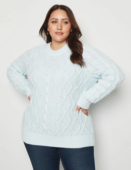 Beme Long Sleeve Pearl Cable Knitwear Jumper