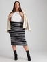 Beme Midi Length Zebra True Knitwear Skirt, hi-res