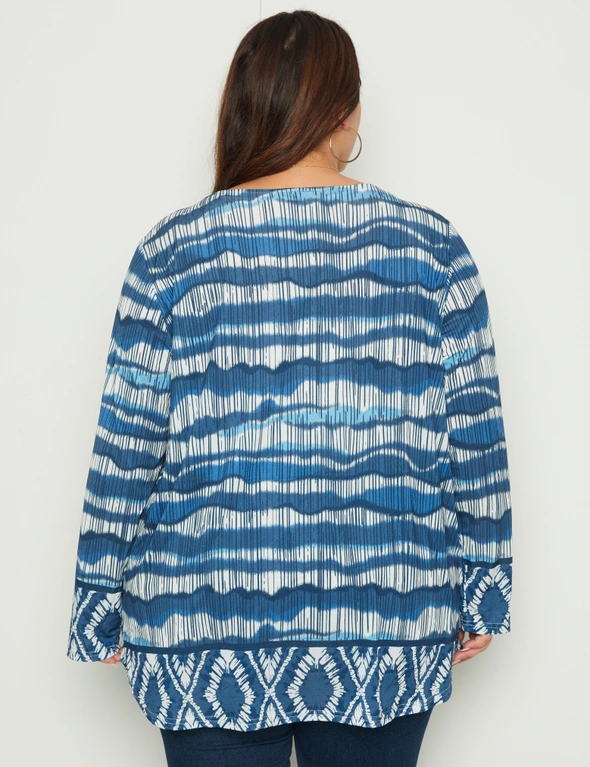 Beme Long Sleeve Oversized Zipped Front Knitwear Top, hi-res image number null