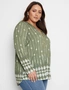 Beme Long Sleeve Oversized Zipped Front Knitwear Top, hi-res