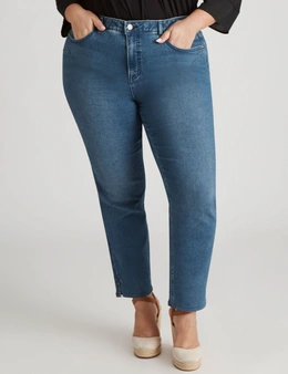Beme Side Split Distressed Skinny Ankle Length Jean