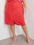 Beme Knee Length Linen Blend Zipped Front Skirt, hi-res