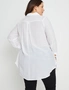 Beme 3/4 Sleeve Button Detail Double Layer Woven Tunic Shirt, hi-res