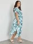 Beme Long Sleeve Shirred Waist Woven Midi Dress, hi-res