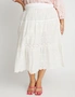 Beme Cotton Broderie Tiered Skirt, hi-res
