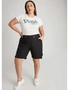 Beme Elastic Waist Linen Shorts, hi-res