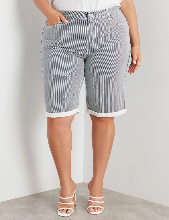 Beme Knee Length Comfort Waist 5 Pocket Short, hi-res image number null