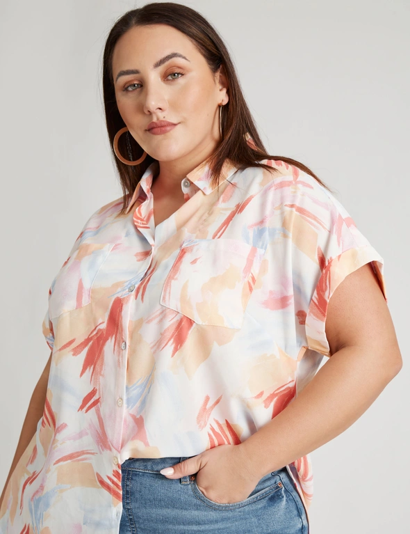 Beme Extended Sleeve Pleat Back Blouse, hi-res image number null