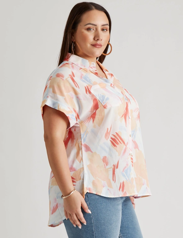 Beme Extended Sleeve Pleat Back Blouse, hi-res image number null