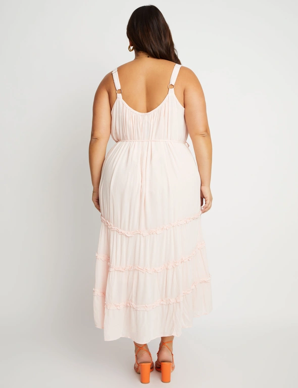 Beme Sleeveless Tiered Frill Detail Beaded Dress, hi-res image number null