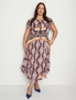 Beme Short Sleeve Printed Paisley Maxi Dress, hi-res