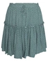 Beme Elastic Tie Waist Tiered Boho Skirt, hi-res