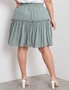 Beme Elastic Tie Waist Tiered Boho Skirt, hi-res