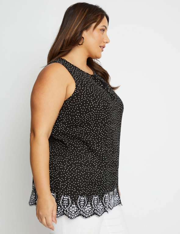 Beme Sleeveless Embroidered Tank, hi-res image number null
