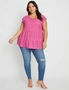Beme Extend Sleeve Tiered Textured Swing Top, hi-res