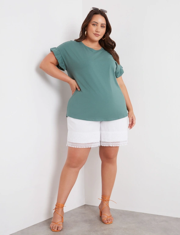 Beme Extend Frill Sleeve Fashion Tee, hi-res image number null