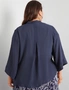 Beme Pleated 3/4 Sleeve Cover up, hi-res