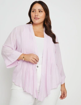 Beme Pleated 3/4 Sleeve Cover up