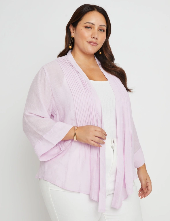 Beme Pleated 3/4 Sleeve Cover up, hi-res image number null